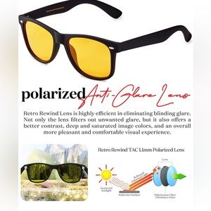 Yellow polarized night driving glasses